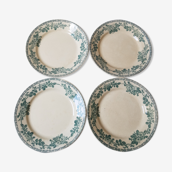 Series of 4 plates iron earth model guadeloupe