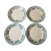 Series of 4 plates iron earth model guadeloupe