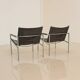 Pair of "SZ02" black leather armchairs by Martin Visser for Spectrum 60's