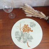 Trivet, earthenware tray, grape pattern