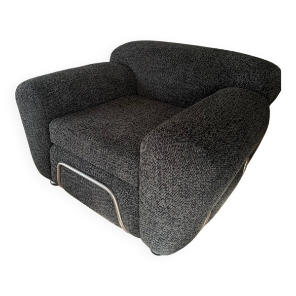 Fauteuil club tubulaire italien 1970
