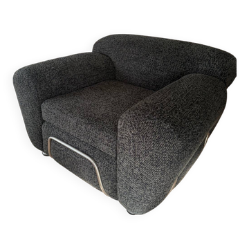 Fauteuil club tubulaire italien 1970