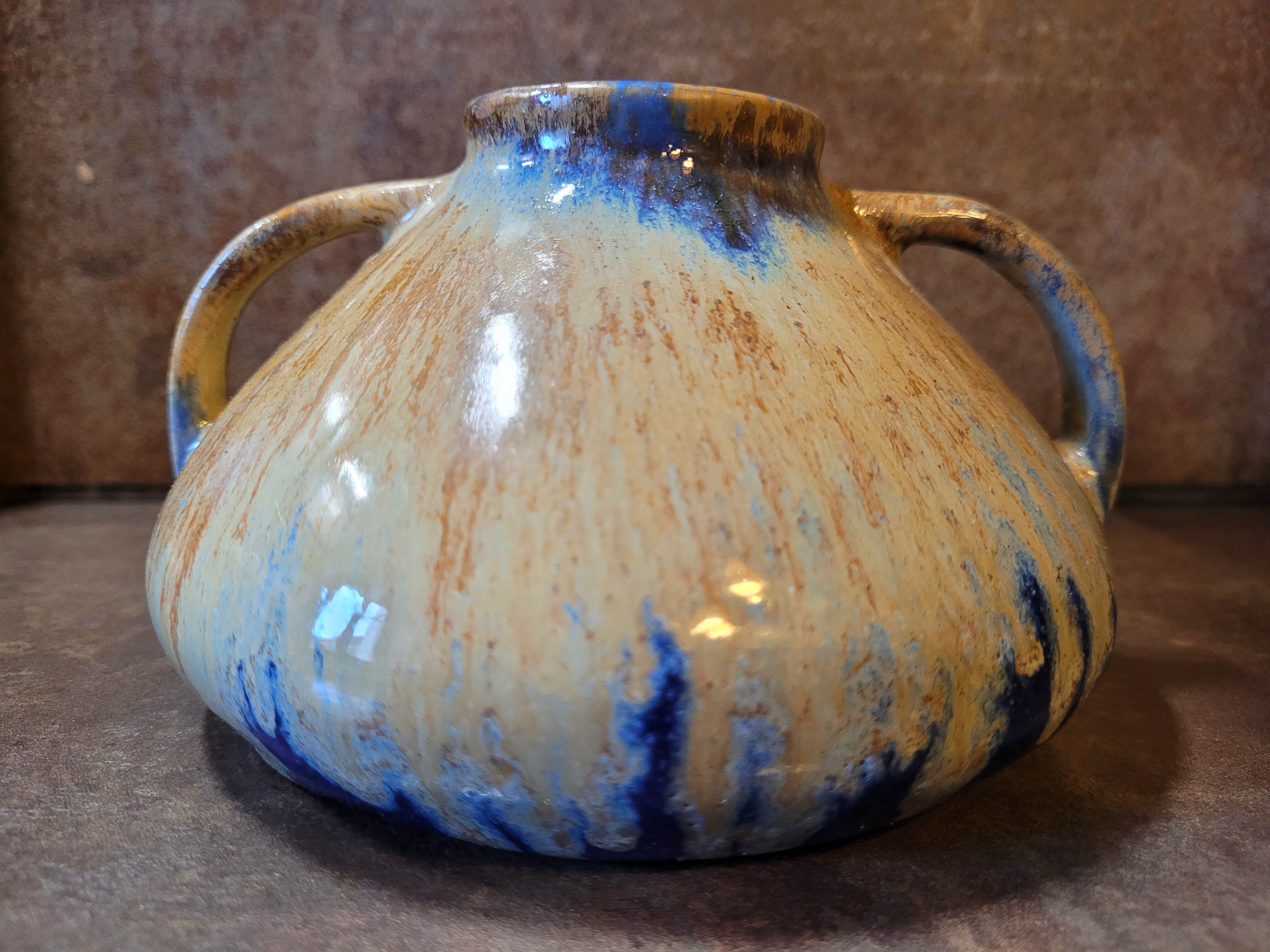 Old vintage art nouveau ceramic vase 1900