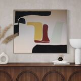 Soft minimalist abstract on canvas