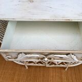 Patinated metal cabinet