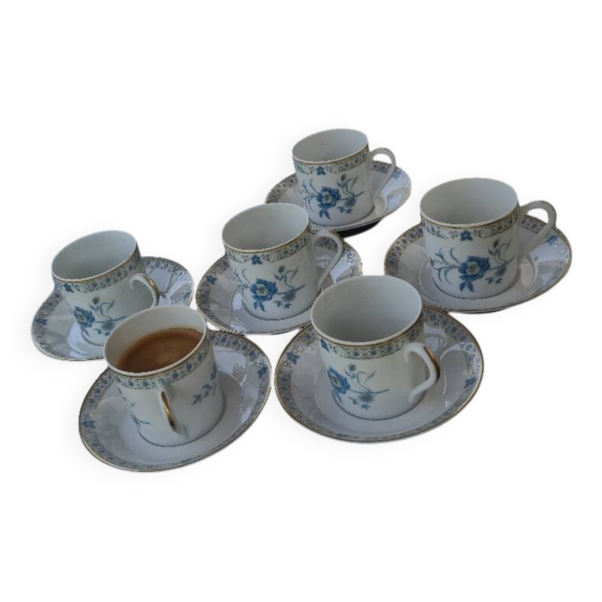 Limoges porcelain coffee service – Haviland France – floral model b