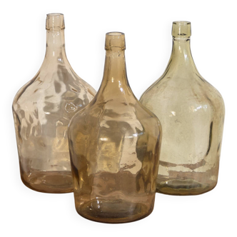 Antique glass cups (c.1920). 3-piece set #14