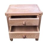 Pair of solid oak bedside tables circa 70-80