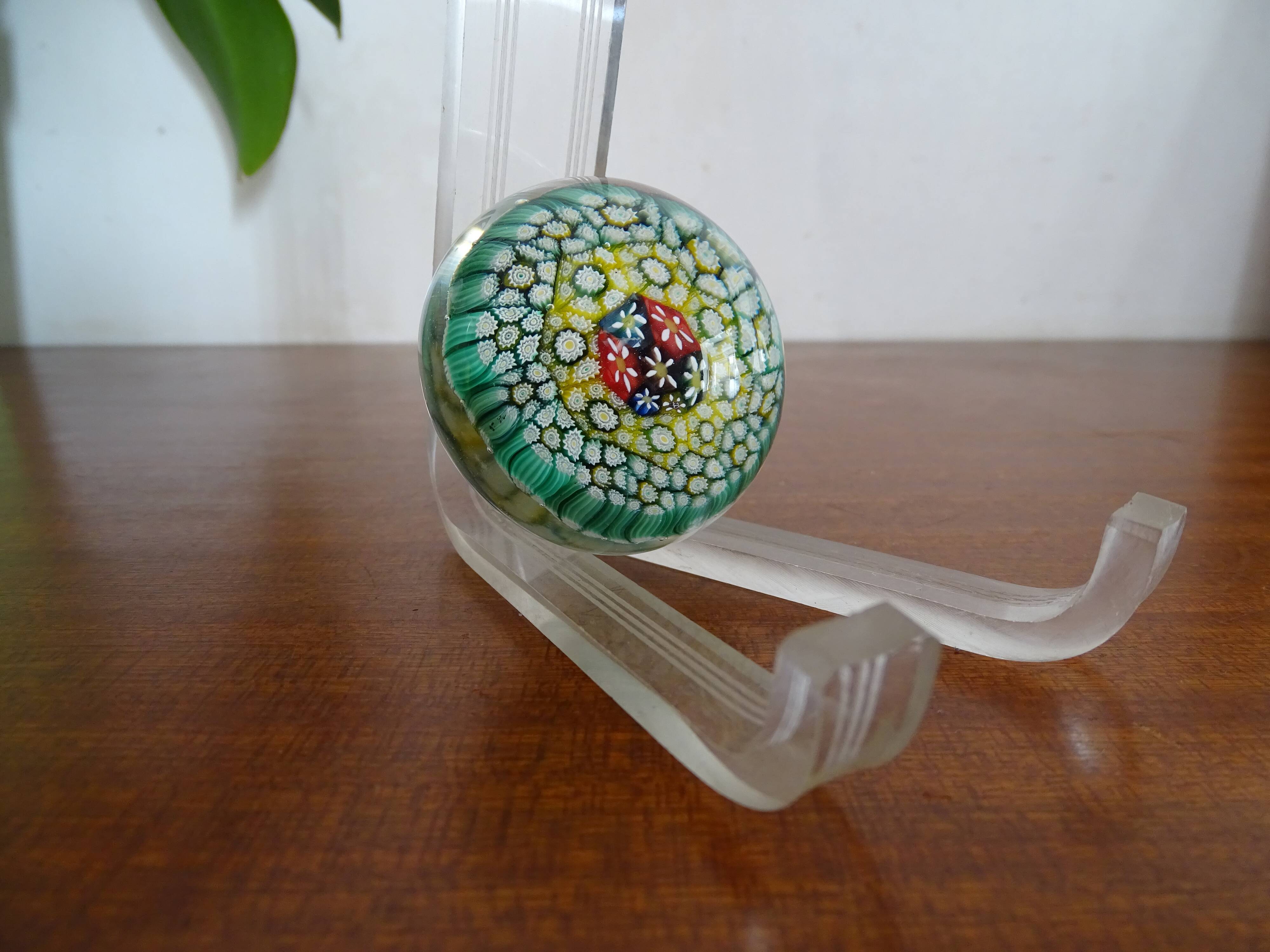 Murano paper press multicolored Millefiori flowers