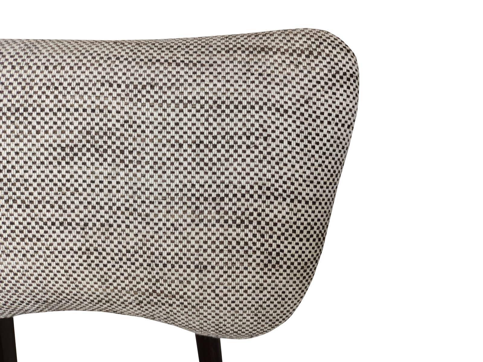 Butterfly Mid-Century dining chair in Peony cotton, Poland, 1960s
