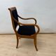 Biedermeier Armchair in Walnut & Black Boucle, South Germany, 1835