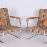 Pair of Original Bauhaus Armchairs, Mücke - Melder, Design: Anton Lorenz, 1930s