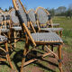 Set of 6 chairs Bistro terrace type Paris in rattan & braiding