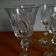 Lot of 4 small cut crystal walking glasses