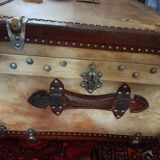 Large art deco travel trunk