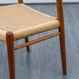 Set of six chairs moeller, denmark, model 75, denmark