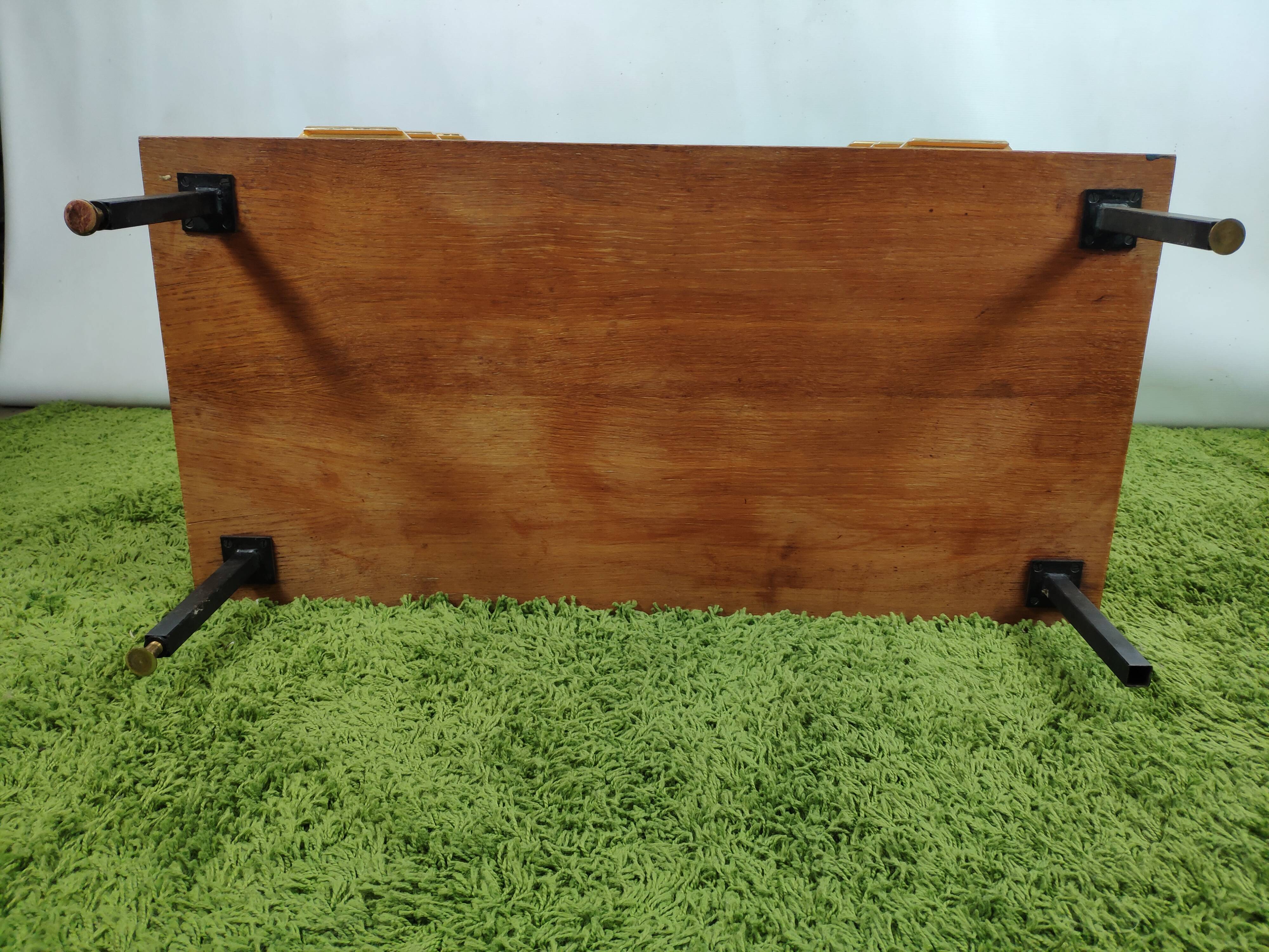 Wooden chest of drawers with gilded handle