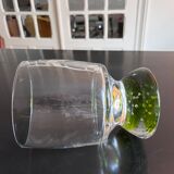Flared vase made of bubbled glass
