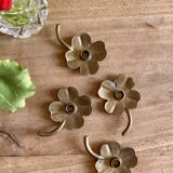 Set of 4 small vintage brass candlesticks/candle holders