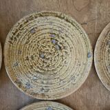 Ensemble de 6 assiettes à dessert en gré pyrité