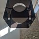 1990s smoked plexiglass designer hanging lamp