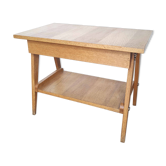 Travailleuse table d'appoint pieds compas vintage