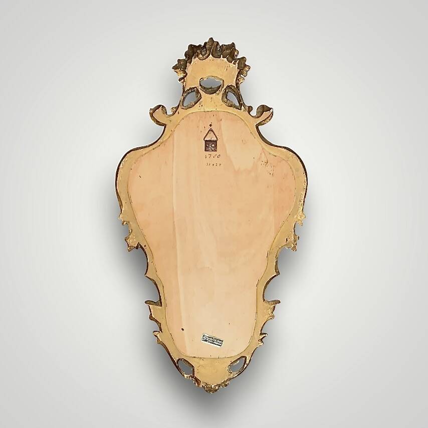 Golden Baroque Resin Wall Mirror – Rococo Style