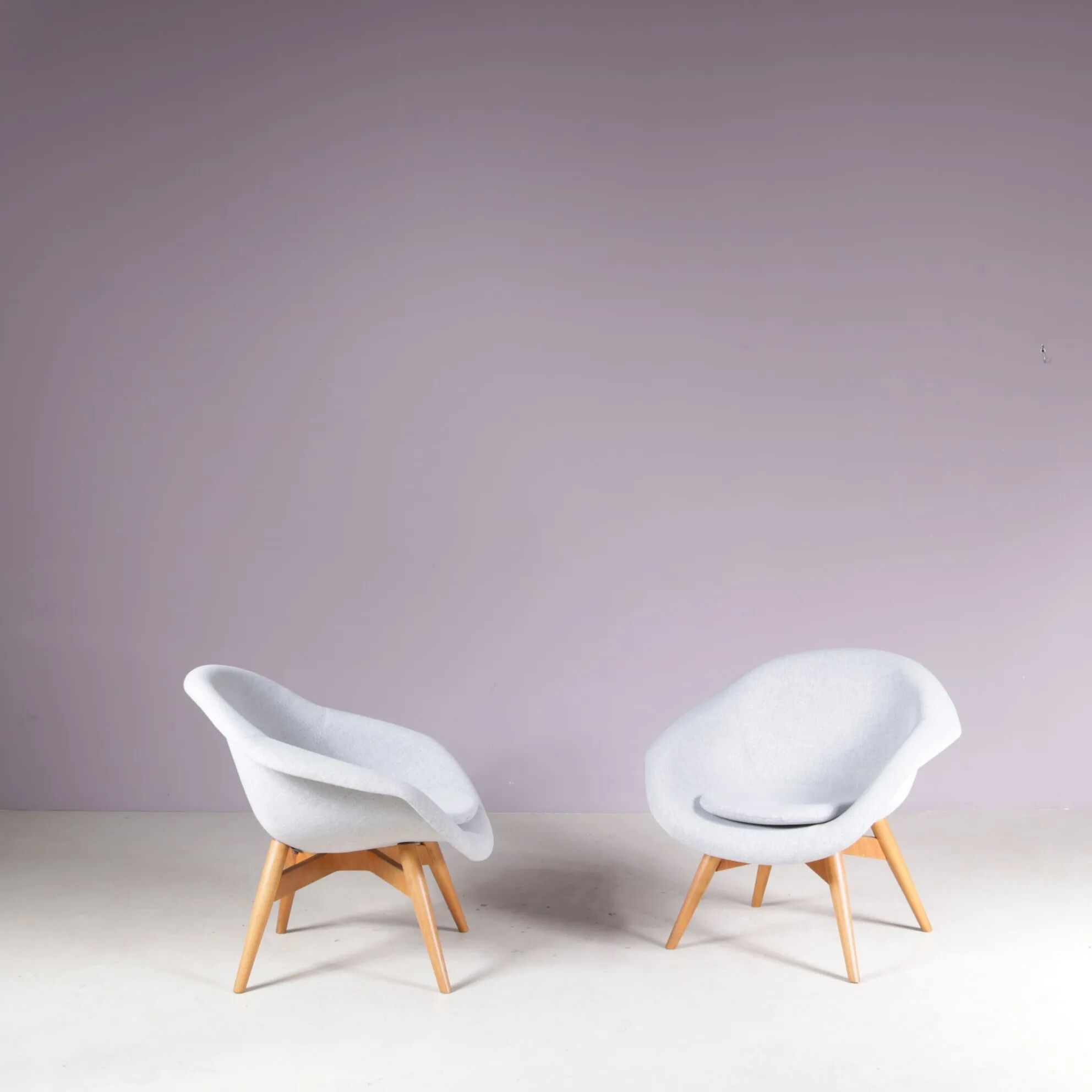 1950s set of 2 easy chairs by Frantisek Jirak, Czech