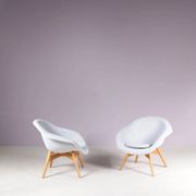 1950s set of 2 easy chairs by Frantisek Jirak, Czech