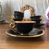 6 cups and saucer for coffee or tea art deco