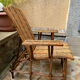 Vintage rattan and wicker deckchair
