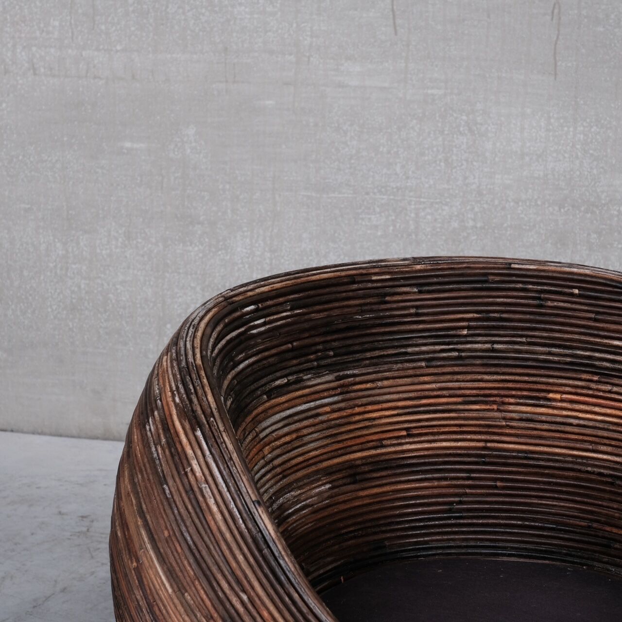 Mid-Century Italian Reed Lounge Chair