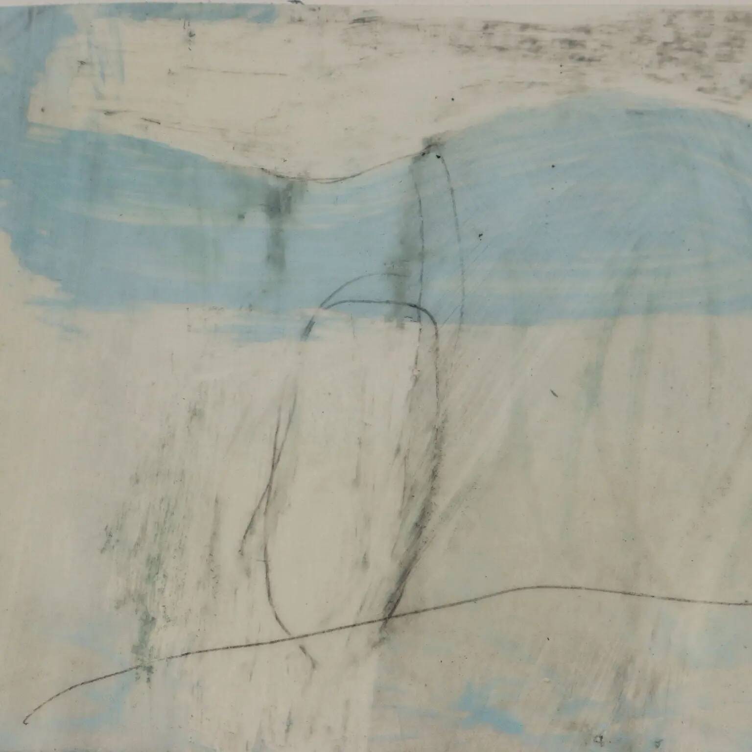 Peinture contemporaine signée Luca Caccioni, technique mixte, 1991