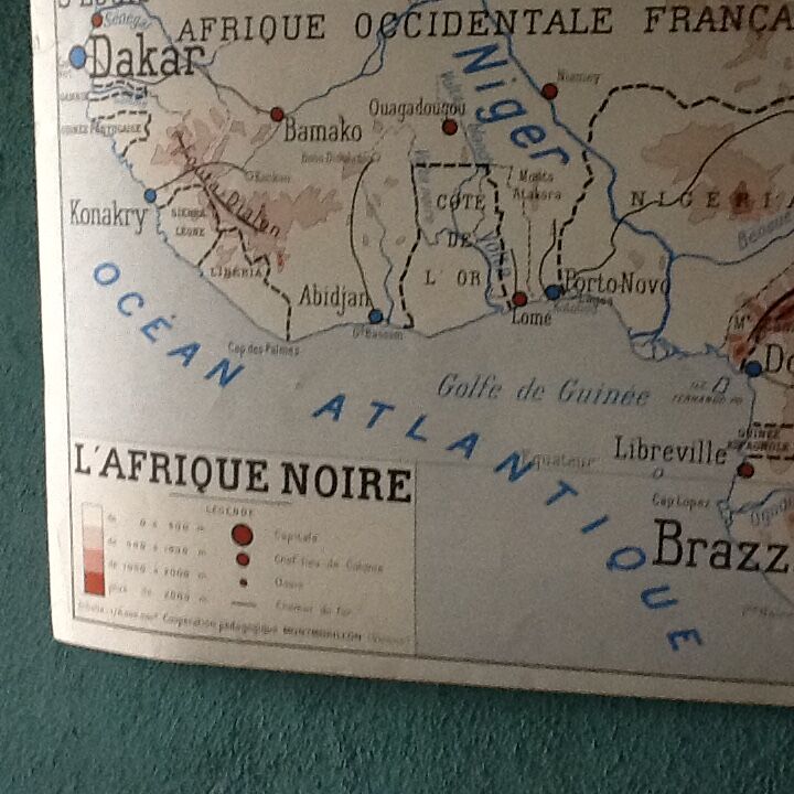 Geographic vintage - black Africa map