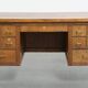 Bureau Art Déco ancien du début du XXe siècle, en chêne