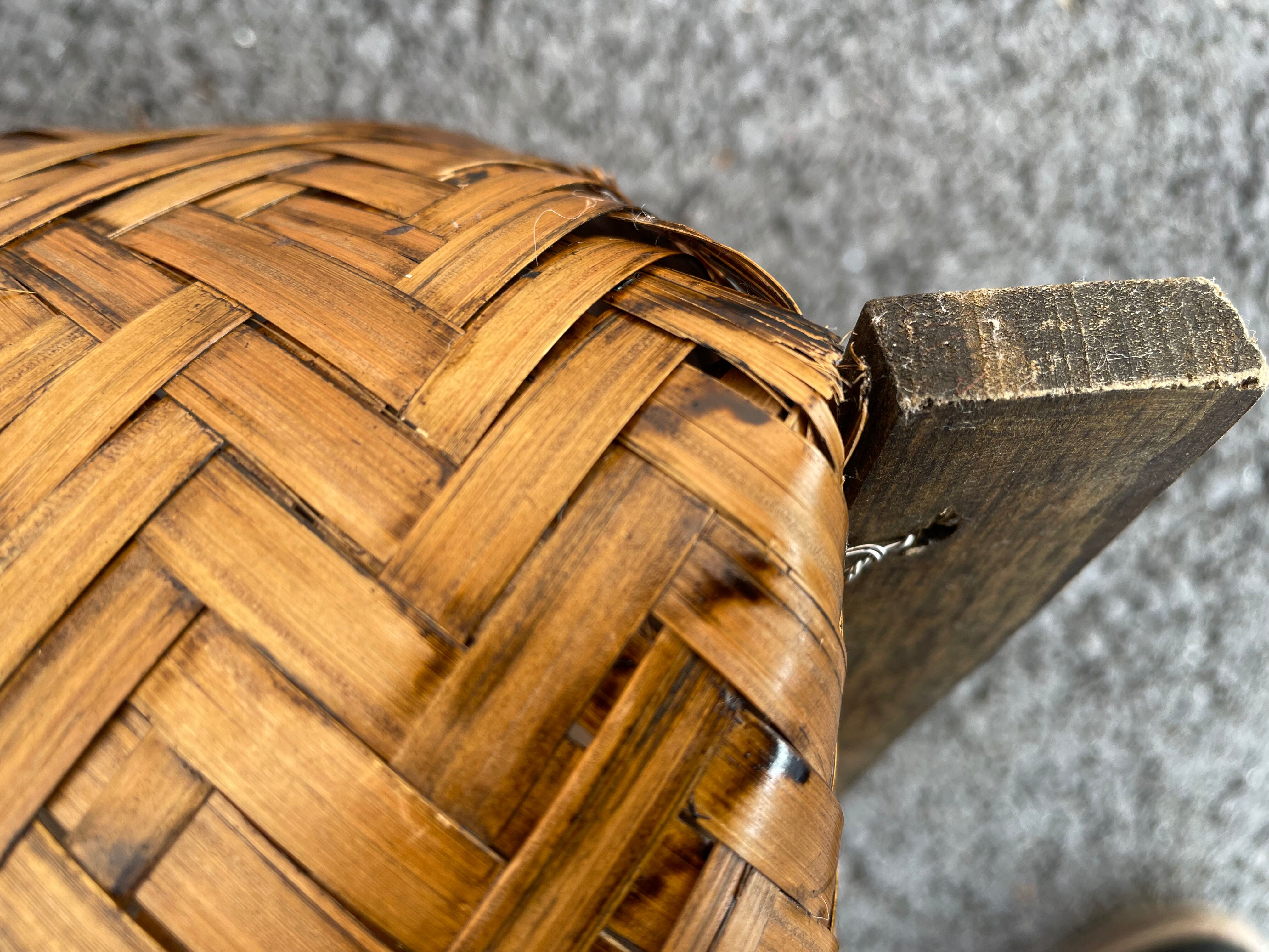 Basket with lided bamboo from Asia