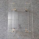 Plexiglas side table on casters by David Lange circa 1970