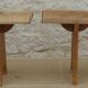 Two benches in their solid wood patinas