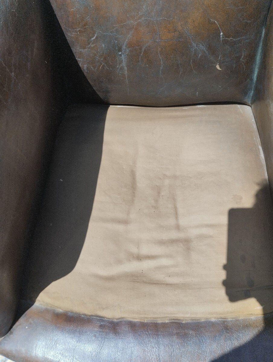Art Deco leather club armchair circa 1940