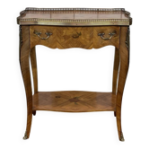 Table d'appoint de style Louis XV en bois de rose et hêtre des années 1970