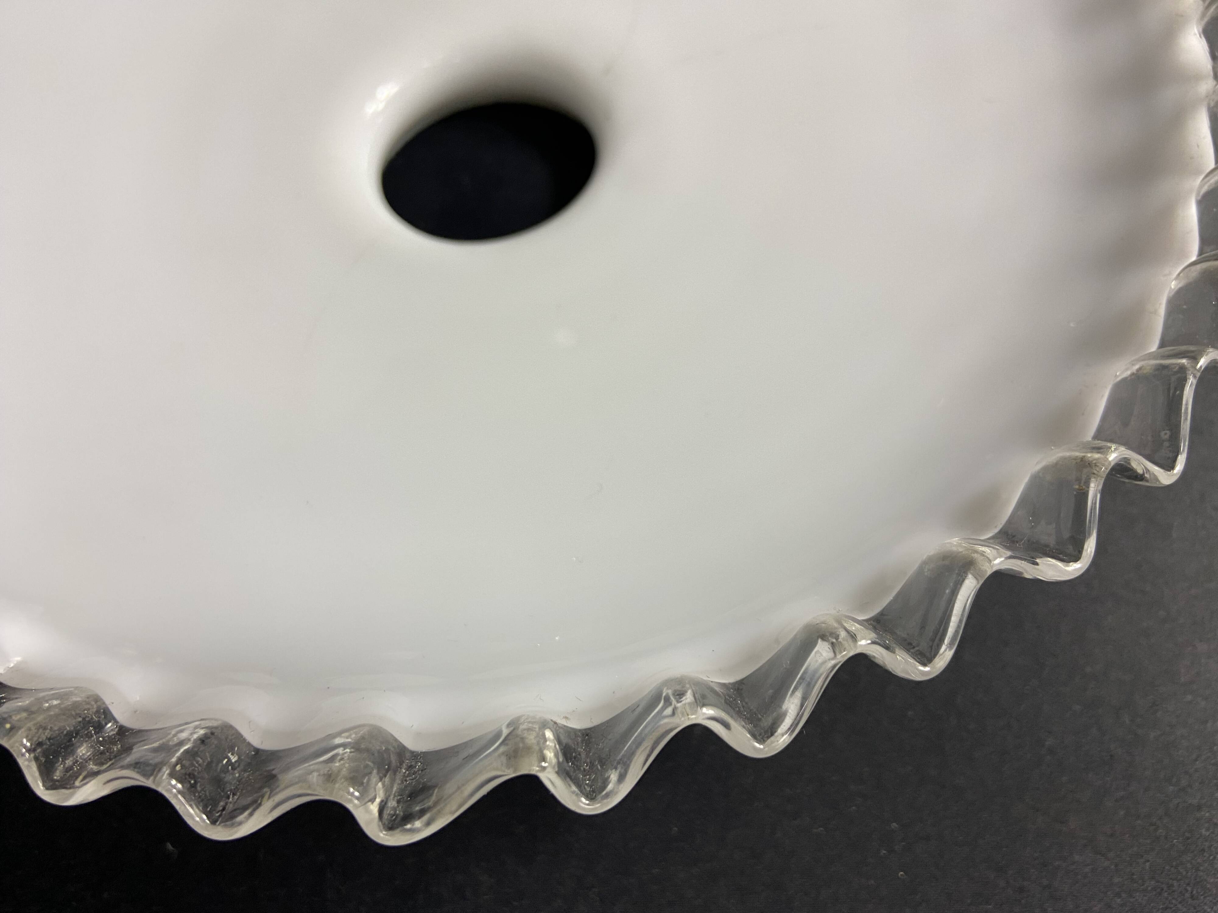 White opaline lampshade late 19th early 20th century