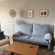 Sublime Maralunga sofa, perfect Cassina. Colour Cielo, boucle fabric.