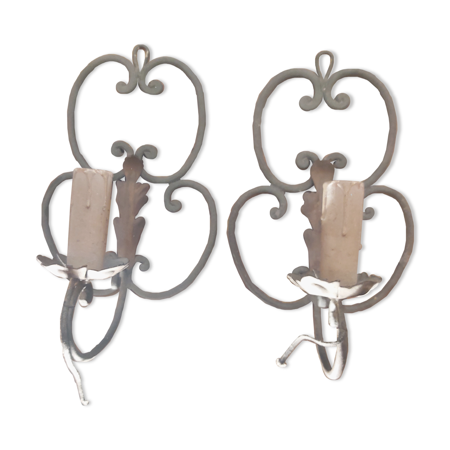 Pair of wall sconces nineteenth century Alsace-Lorraine