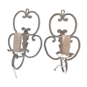 Pair of wall sconces nineteenth century Alsace-Lorraine