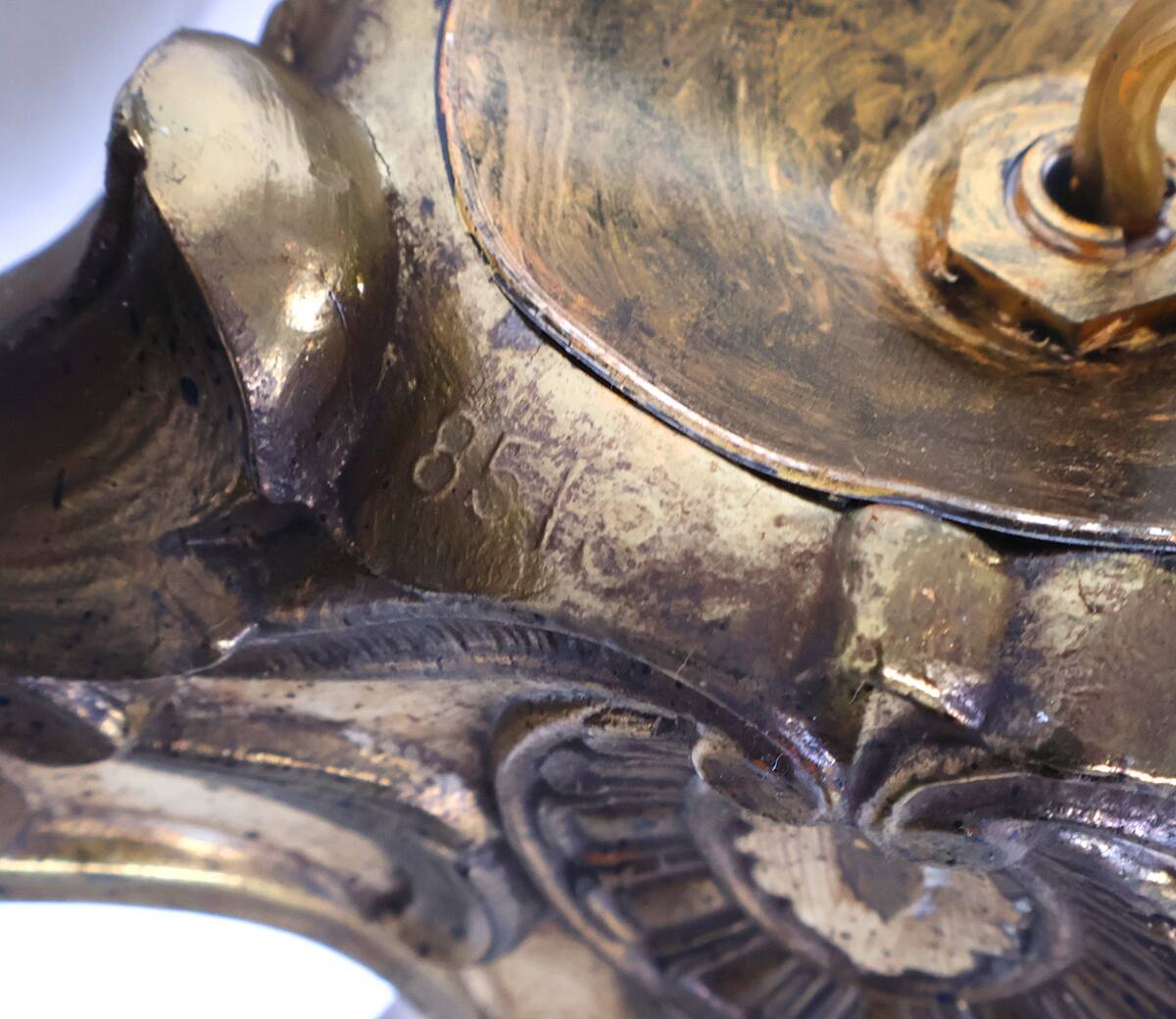 Classic Empire style table lamp, 1950s