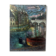 Tableau  "Les quais" 50's signé Truchetet