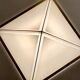 Golden brass Pyramidal table lamp, Christos, Italy 1970