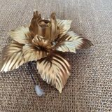 Applique fleur en métal doré