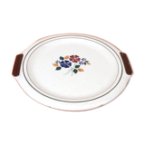 Dessert dish in earthenware Société Amandinoise Saint Amand