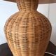 Vintage woven wicker lamp